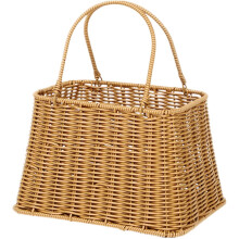 Tragbarer Handkorb, Camping-Obstkorb, Khaki, ländlicher Stil, Material: PP und Eisen, praktische Aufbewahrung, geeignet für Dusche, Schlafzimmer