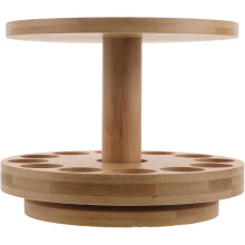 Suporte de óleo essencial de prateleira de óleo essencial de bambu 2tier para cozinha Spa quarto armazenamento eficiente fácil acesso