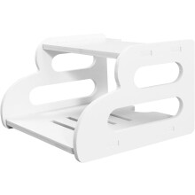Veggmontert Sb-stativstativ Oppbevaringsholder Dobbeltlags PVC-plate Stansefri Kreativ Liten Lett Design