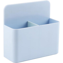 Magnetischer Stiftehalter, Kreideaufbewahrungsbox aus Kunststoff, multifunktionaler Stiftebehälter, blauer Schreibtisch-Organizer