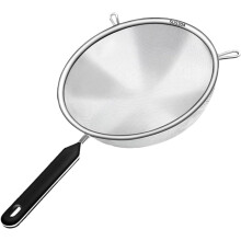 Sítko na vaření, kuchyňské sítko 40 mesh, nerezová ocel 304, jemná síťovina, ergonomická rukojeť, multifunkční