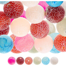 Perles d'agate givrée en vrac, 8 mm, 48 pièces, pour la création de bijoux et accessoires faits main.
