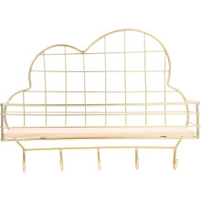 Goldene, wolkenförmige Wandhalterung aus Metall, schwebendes Regal für Schlafzimmer und Studentenwohnheim