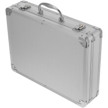 Caja de herramientas portátil de gran capacidad, de aleación de aluminio, con cierre de seguridad.