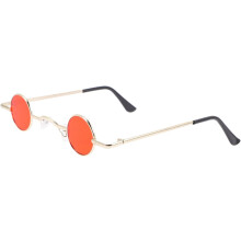 Retro-Punk-Sonnenbrille mit rundem Metallrahmen und UV-Schutz für Damen und Herren