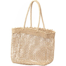 Stroh-Schultertasche in Flechttechnik – leicht und modisch für sommerliche Strandausflüge, für Damen und Mädchen