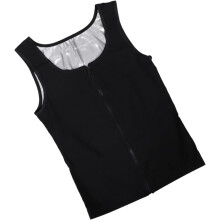 Sauna-Weste für Herren mit Frontreißverschluss, leichtes, atmungsaktives Taillenformer-Shirt