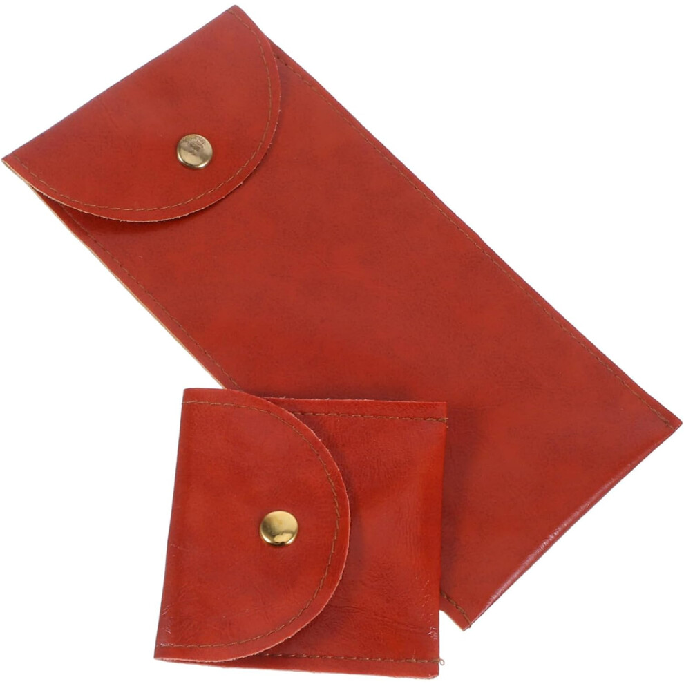 Hkhbjs 2Pcs Soft Pu Leather Eyeglasses Case For Sunglasses And Goggles Portable Travel Pouch