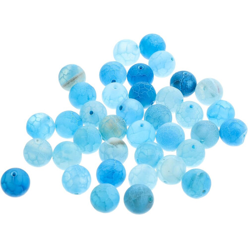 Matte blaue Achatperlen, 6 mm, 62 Stück, Strang, DIY-Schmuckperlen