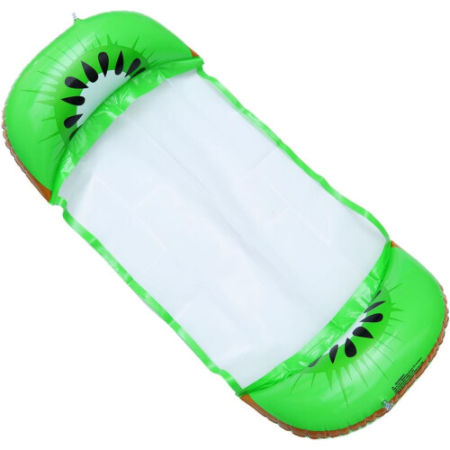 Inflatable Swimming Floating Bed Hammock with Kiwi Pattern, Summer Water Floating Mat Lounge