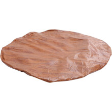 Buffet-Tischdecke, Stretch-Tischdecke, 147 cm rund, PVC-Flanell, Holzmaserung, elastischer Rand, vielseitig einsetzbar