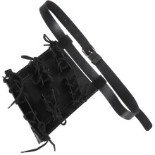 3-teiliger Schwertgürtelhalter aus Leder, ergonomisches Design, sicher, schwarz, schlichtes Design, Aufbewahrung für verschiedene Anlässe