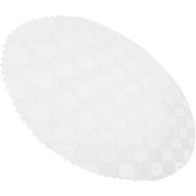 Runde Spitzentischdecke, 120 cm Durchmesser, Polyester, rustikal-elegantes Design, schützt den Schreibtisch