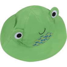 Chapéu de balde de bloqueio do sol ao ar livre com desenho animado padrão anfíbio verde, 50 cm de circunferência,