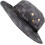 Outdoor-Sonnenschutz-Bucket-Hat für Herren mit runder Krempe, schwarzes Pythonmuster 1