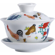 Porzellan-Teetasse mit Untertasse und Deckel für Oolong- und Jasmintee