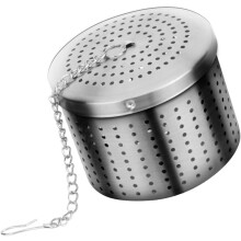 Sitko do herbaty ze stali nierdzewnej z łańcuszkiem i haczykiem Delikatny, mini, praktyczny styl