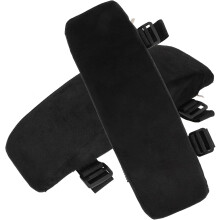 Bürostuhl-Armlehnenpolster, hochelastische Baumwollkissen, schwarze ergonomische Armlehnenbezüge