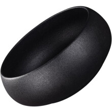 Bol à thé en céramique noire, 1250 ml, bol de rangement en céramique, fond lisse poli, style créatif