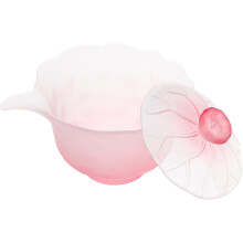 Glas-Kung-Fu-Teetasse mit Deckel, rosa, kleine hitzebeständige Glastasse für Tee und Wasser
