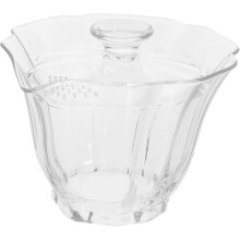 Praktischer Deckel aus hochwertigem Borosilikatglas mit rutschfestem Griff