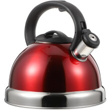 Bouilloire sifflante 3L en acier inoxydable et nylon, grand bec verseur anti-brûlure, accessoire de cuisine rétro