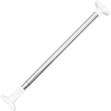 Verstellbare Duschvorhangstange (50–80 cm) aus Edelstahl, ohne Bohren, elegant weiß