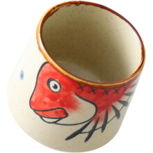 Handbemalte Keramiktasse mit Cartoon-Motiv, handbemalte Teetasse mit großem Fassungsvermögen, aus verdicktem Keramikmaterial