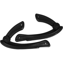 Verstellbare ergonomische Armlehne aus Kunststoff, Ersatzteil für Bürostühle, schwarze Abstandshalter, teleskopierbare Armlehne