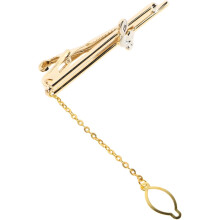 Stropdasclip met muzieknoot voor heren, metalen stropdasclip, uniek muzikaal cadeau voor pak, banket, bruiloft.