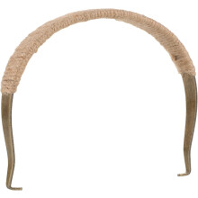 Poignée de théière, poignée de bouilloire, style rustique, en acier inoxydable avec corde de chanvre, résistante aux brûlures