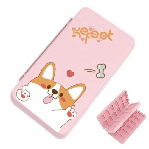 (corgi) For Nintendo Switch Game Card Case - 48 Cards Storage ABS Magnetic Closure Organizer