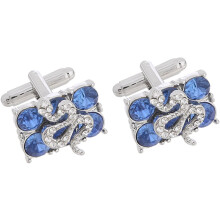 Ensemble de boutons de manchette pour homme avec strass, boucle de manche de chemise rectangulaire en métal en forme de serpent
