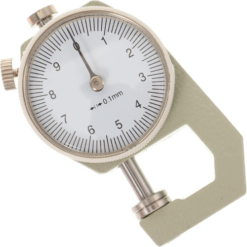 Precision Leather Thickness Gauge 0-10mm Flat-Head Pointer Instrument DIY Measuring Tool