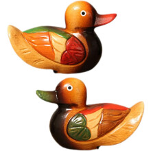 Mandarinenten-Hochzeitsdeko, Mandarinenten-Figur aus Holz, praktisch