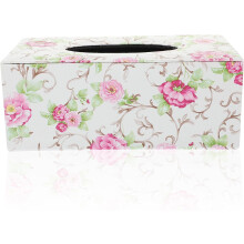 Taschentuchboxhalter aus PU-Leder mit Blumenmuster – ausreichend Fassungsvermögen und kreatives Design