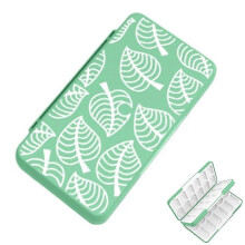 (green leaves) For Nintendo Switch Game Card Case - 48 Cards Storage ABS Magnetic Closure Organizer