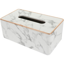 Schreibtisch-Taschentuchbox/Serviettenhalter aus Leder, MDF-Platte und gewebtem Stoff – schlicht, modisch und praktisch zur Aufbewahrung