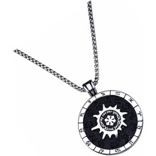 Perlenkette aus Titanstahl für Herren, elegante Halskette mit Anhänger für Partys