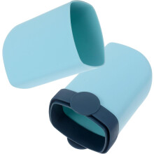 Portátil escova de dentes caso de armazenamento pasta de dentes contêiner viagem escova de dentes titular azul céu