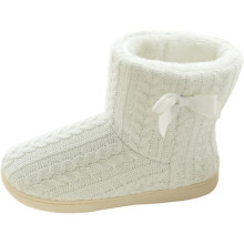 Dicke, rutschfeste Baumwollpantoffeln für Damen – gemütliche Winterpantoffeln für Zuhause
