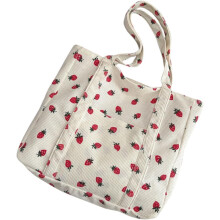 Lässige weiße Canvas-Tragetasche für Damen, Sommerhandtasche mit einem Schultergurt