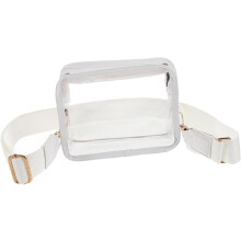 Transparente Umhängetasche für Damen, klein, mit breitem Schultergurt