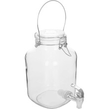 Grand bocal en verre avec couvercle, capacité de 3000 ml, conception à joint épais