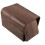 Poubelle rectangulaire brune avec couvercle basculant, en polypropylène, compacte et stable. 1