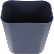 Poubelle carrée de 15 litres, petite poubelle de bureau grise peu encombrante, conteneur à déchets compact