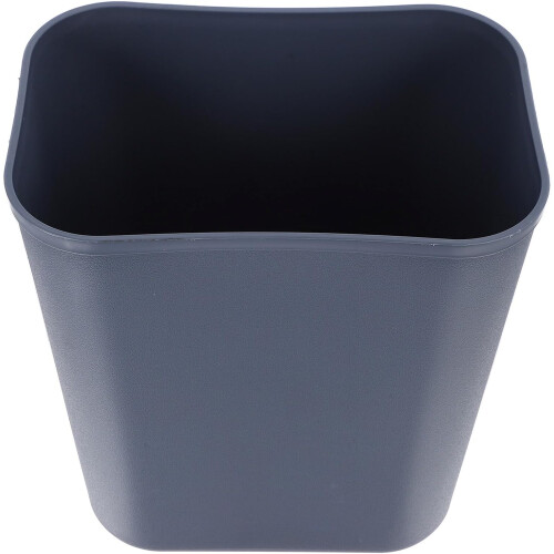 15l Square Trash Can Small Garbage Bin Space-saving Gray Office Waste Basket Compact Trash Container