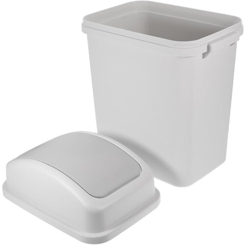Multi-Function Garbage Bucket Trash Bucket Swing Lid 12l Sturdy Reusable Pp Material Modern Style