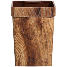 Poubelle à café en plastique de grande capacité (8 litres) avec revêtement imitation bois. Design moderne et élégant.