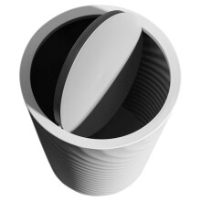 Poubelle en plastique à couvercle basculant, 12 L, pour chambre, salle de bain, cuisine, bureau et déchets ménagers.